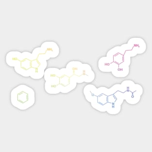 Organic Chemistry Molecule Pack Sticker